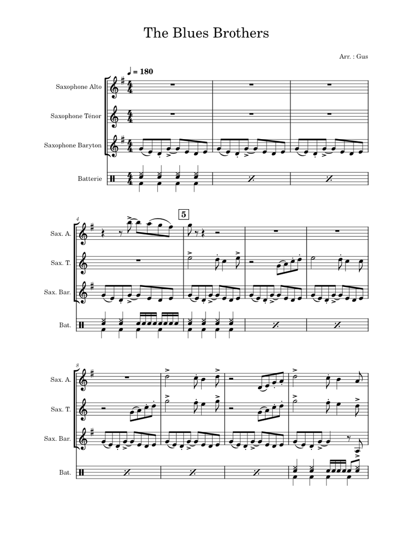 Everybody needs somebody to love The Blues Brothers Sheet music for