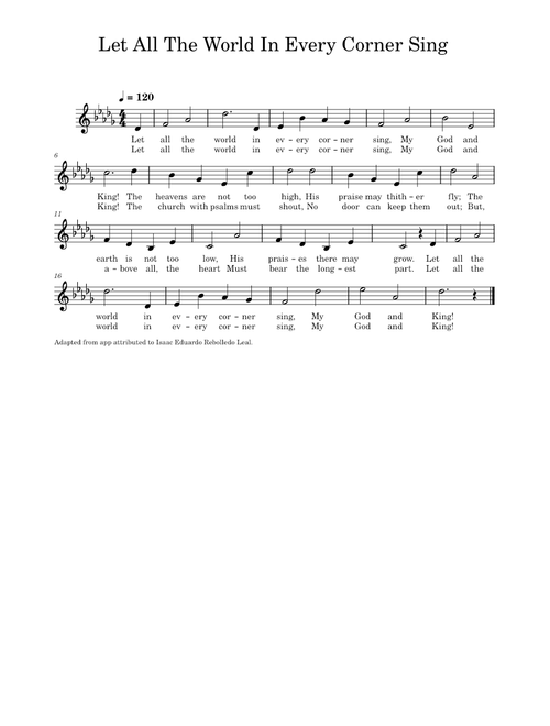 Let all the world in every corner sing – SDA Hymns Let All The World In Every Corner Sing – SDA Hymns Let All The World In Every Corner Sing