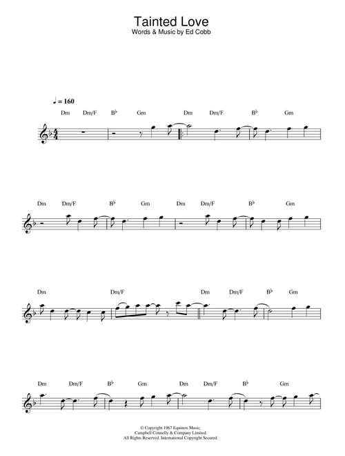 Tainted Love - Soft Cell (Lead Sheet - Fake Book)