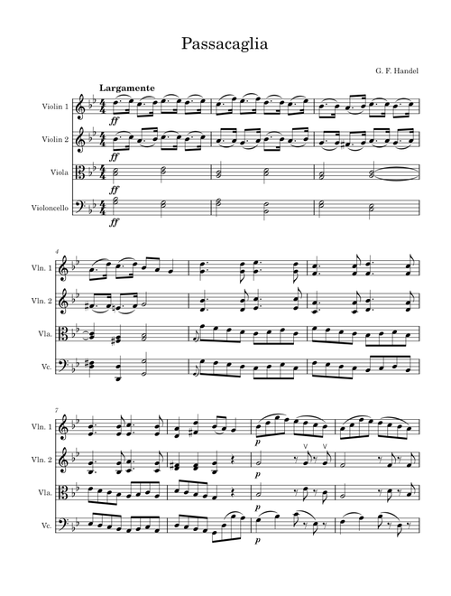 Passacaglia G minore – Georg Friedrich Händel