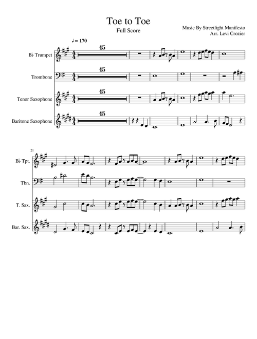 Toe to Toe - Horn Transcription