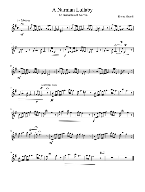 A Narnian Lullaby - Flute solo