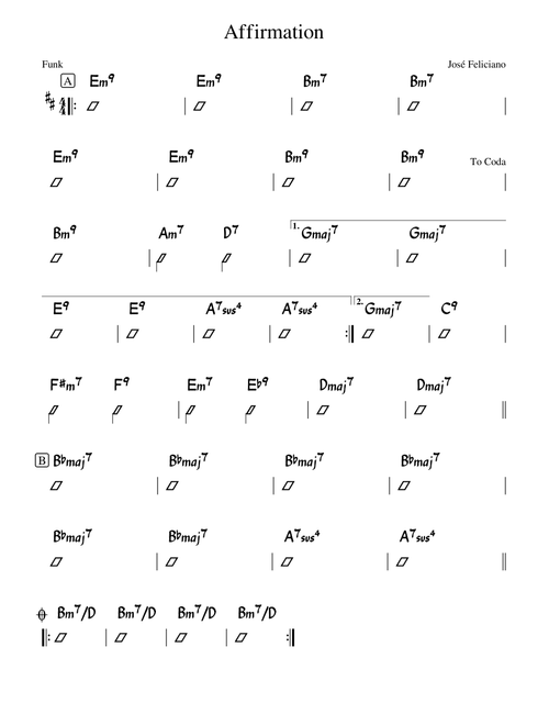 Affirmation - José Feliciano (chords only)