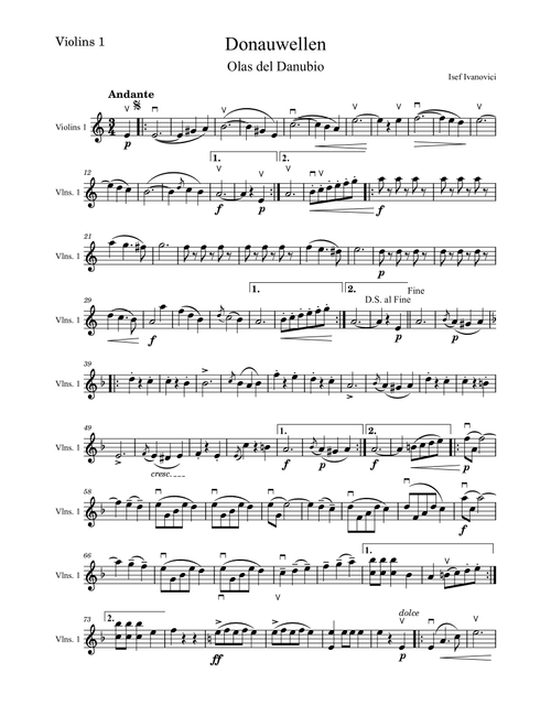 Olas del Danubio (Donauwellen) - Isef Ivanovici (Arr. Joas Erate) (Small Ensemble)