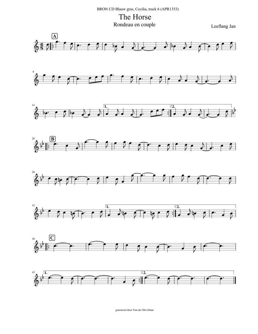 The Horse Sheet music for Flute (Solo)