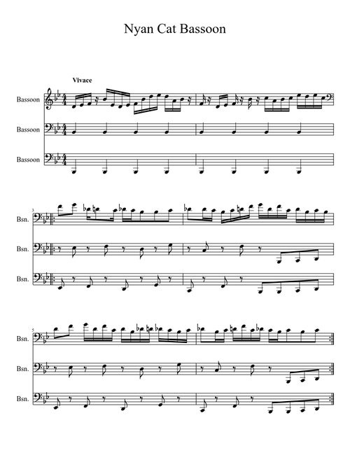 Nyan Cat Bassoon (Bb)