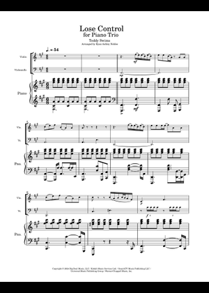 Play Official version of Lose Control Sheet Music by Teddy Swims for ...