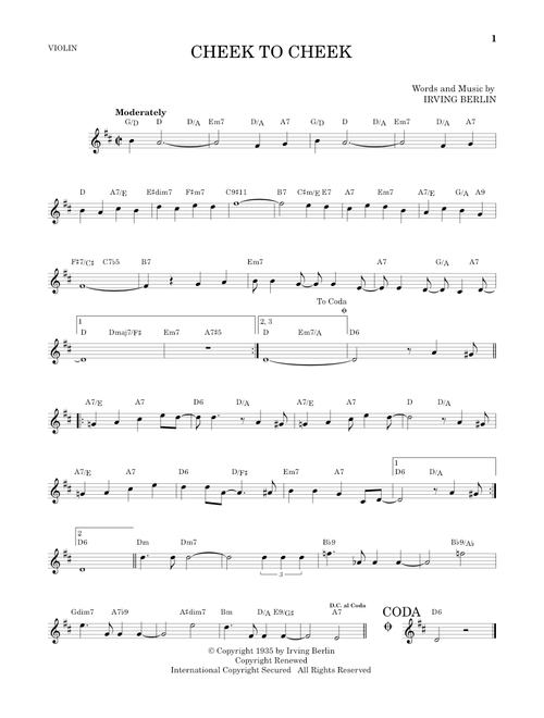 Cheek To Cheek - Fred Astaire (Violin Solo)