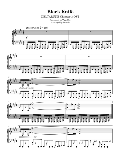 Black Knife – Toby Fox (DELTARUNE Ch. 3 OST)