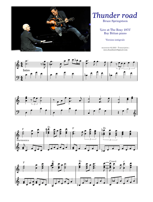 Thunder road – Bruce Springsteen Thunder road