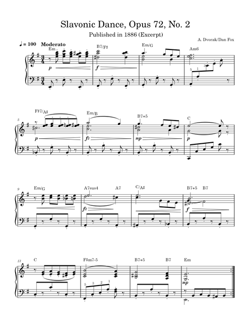 Slavonic Dances, Op.72, No. 2 – Antonín Dvořák