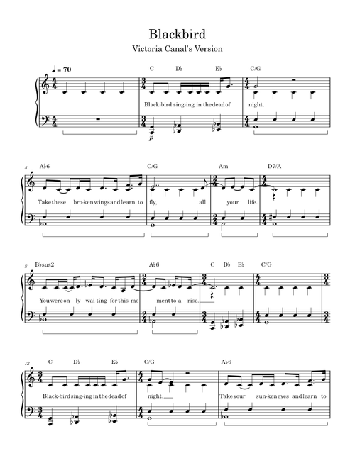 Blackbird – The Beatles (Victoria Canal)