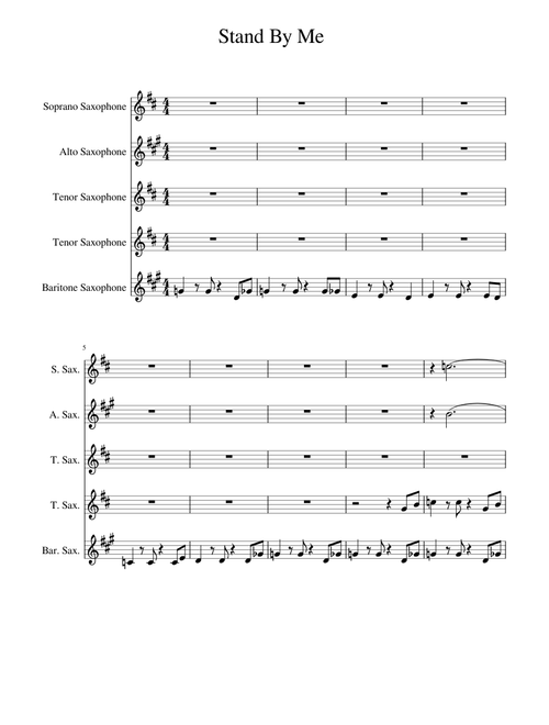 Stand By Me - Sax Quintet
