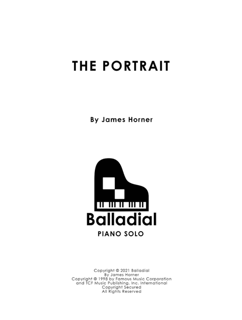 The Portrait (Arr. Jessica Ranft) - James Horner (Piano Solo)