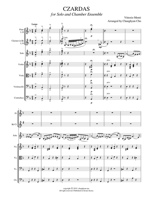 CZARDAS for Solo and Chamber Ensemble