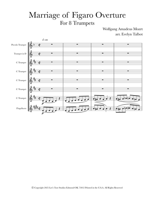 Overture to the Marriage of Figaro (Arr. Evelyn Talbot) - Wolfgang Amadeus Mozart (Brass Ensemble)