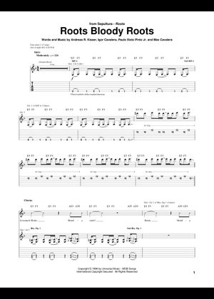 Roots Bloody Roots – Sepultura (Partitura) Sheet Music for Piano
