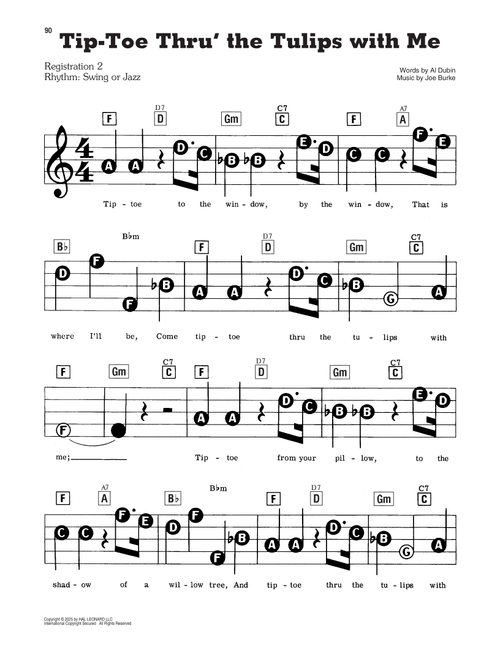 Tip-Toe Thru' The Tulips With Me - Tiny Tim (E-Z Play Today)