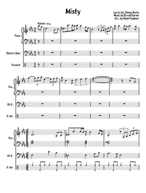Misty - Jazz Combo Arrangement