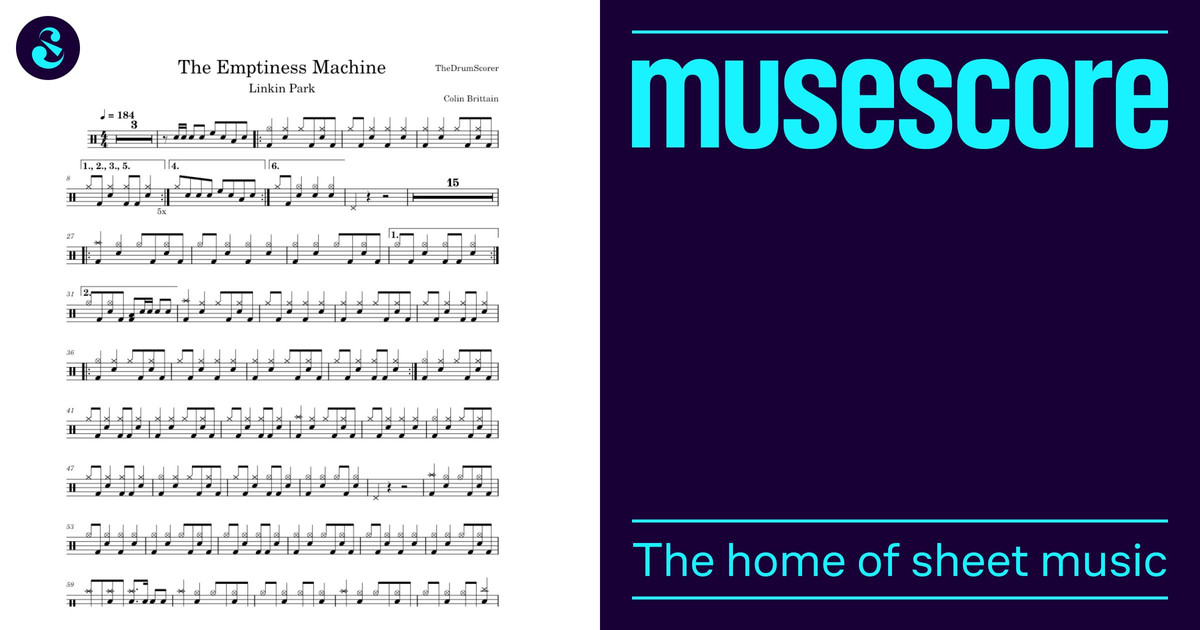 The Emptiness Machine Linkin Park Sheet Music for Drum group (Solo