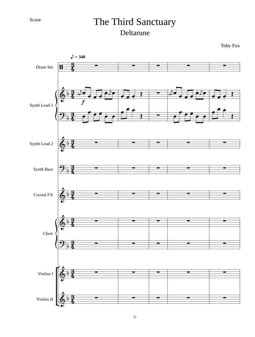 The Third Sanctuary (Deltarune) - Transcribed Score