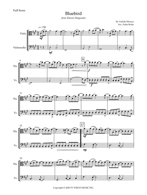 Ikimono Gakari's Blue Bird (Arr. Fabio Britto) - Yoshiki Mizuno (Instrumental Duet)
