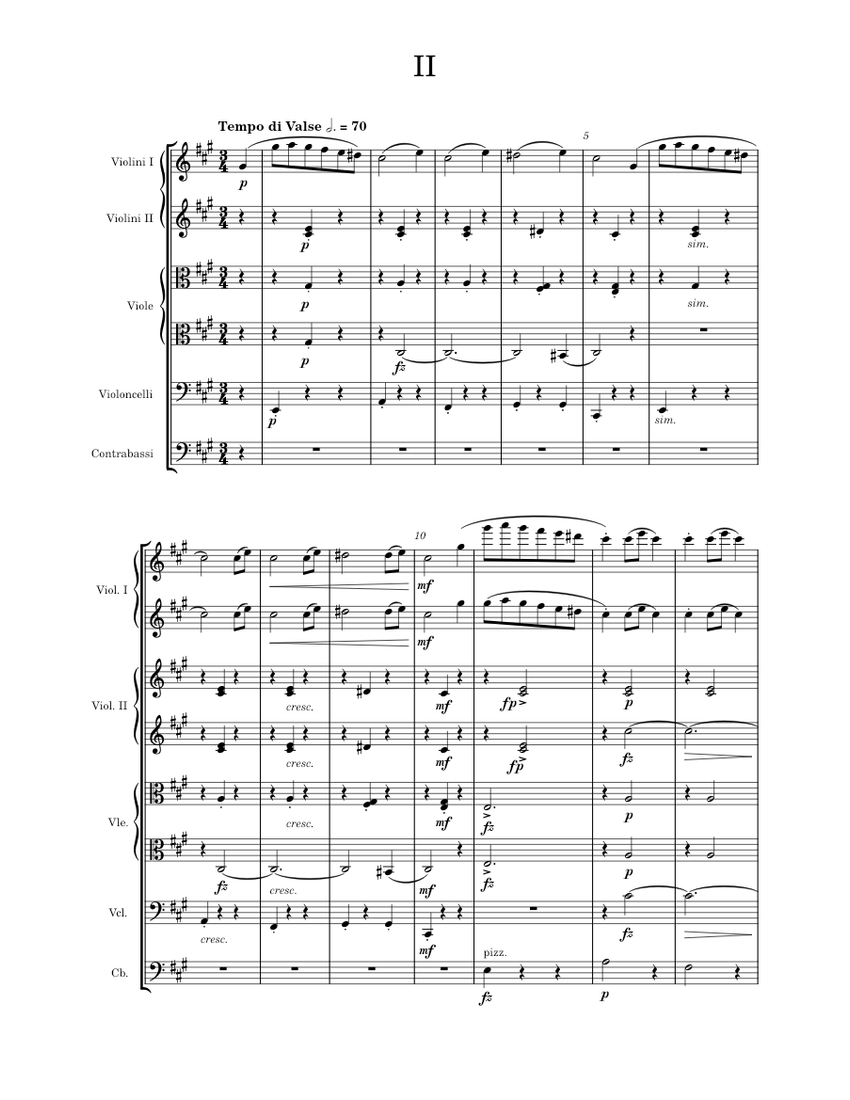 Serenade for Strings, Op.22 II. Tempo di Valse – Antonín