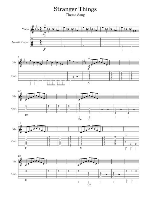 Stranger things - main theme – Misc Soundtrack