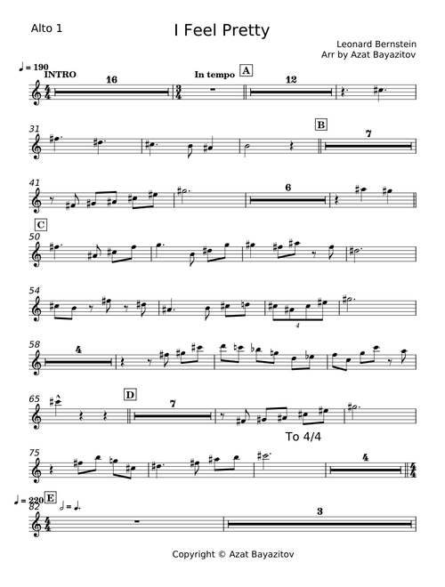 I feel pretty - Leonard Bernstein