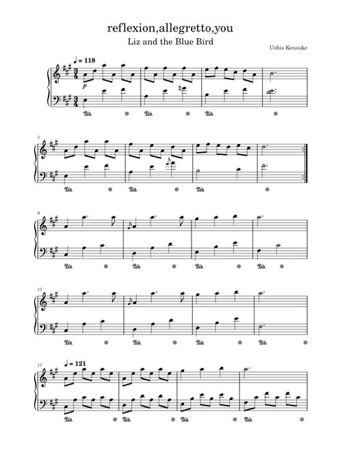 reflexion,allegretto,you – Kensuke Ushio
