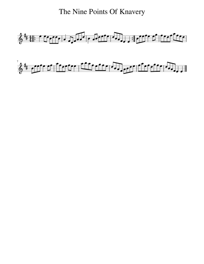 The Nine Points Of Knavery Piano Tutorial