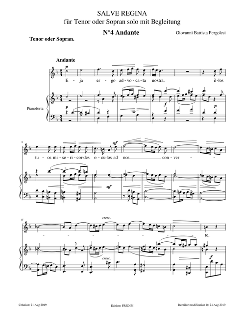 G.B. Pergolesi - Salve Regina en ut mineur - 4. Andante