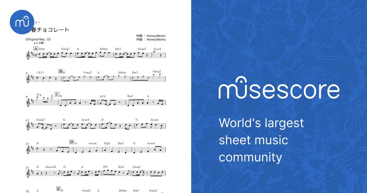 青春チョコレート - HoneyWorks Sheet Music for Synthesizer