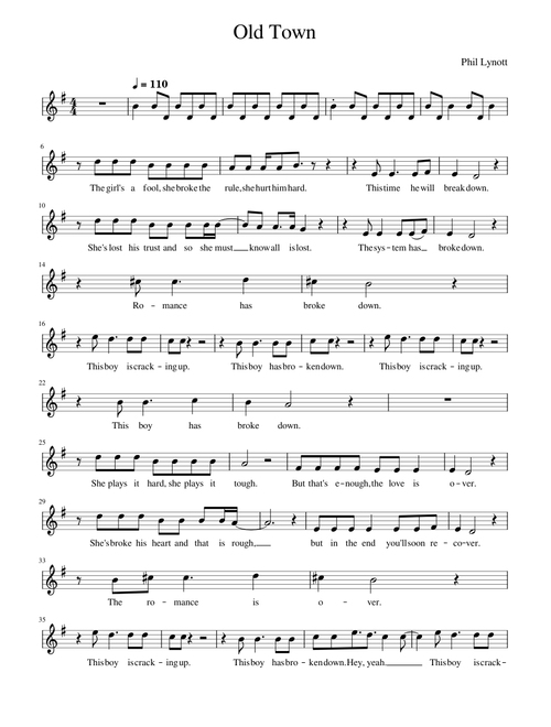 Old Town – Phil Lynott (Thin Lizzy)