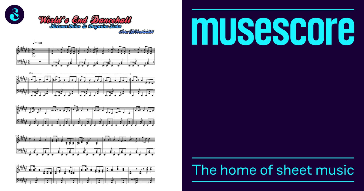 ワーズワス・序曲 World's End Dancehall Sheet Music for Piano (Piano Duo