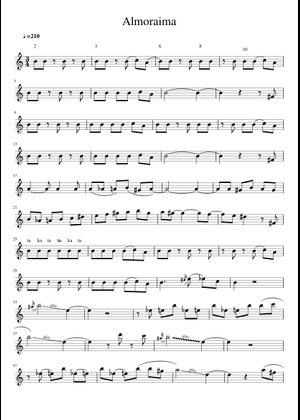 Almoraima – Paco de Lucia Sheet Music and Tab with Chords for