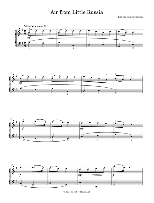 Air from 'little Russia', Op.107, No.3 - Ludwig van Beethoven (Solo)
