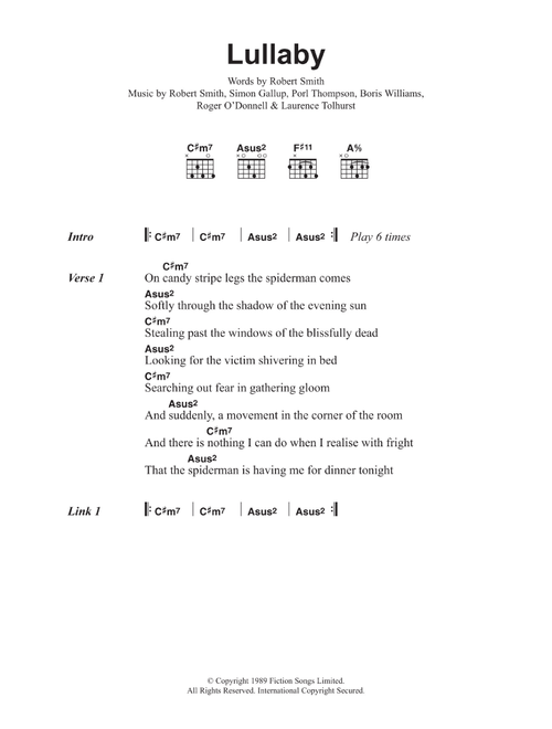 Lullaby - The Cure (Guitar Chords-Lyrics)