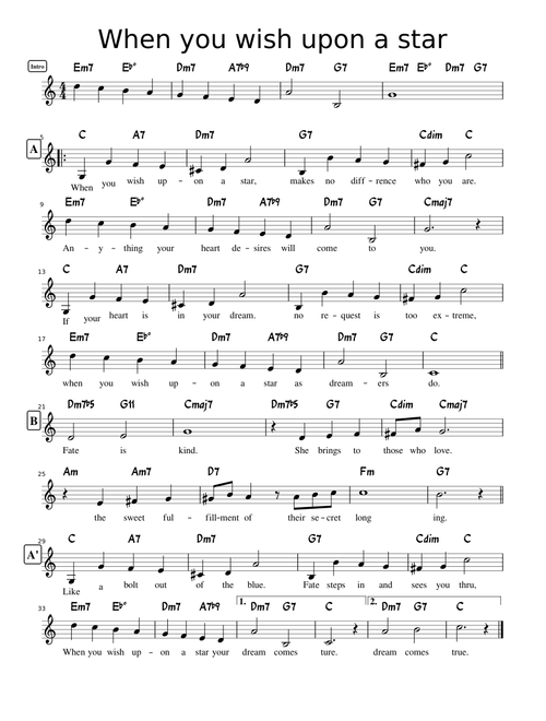 When You Wish Upon A Star
