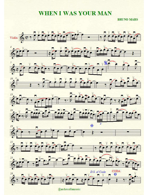When I Was Your Man (Arr. archecollamusic) - Bruno Mars (Instrumental Duet)