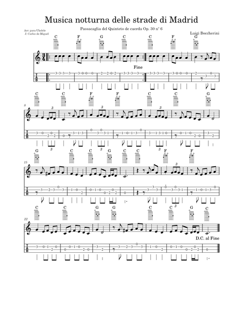 Musica notturna delle strade di Madrid
