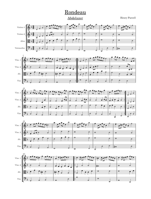 Rondeau from Abdelazer - Henry Purcell