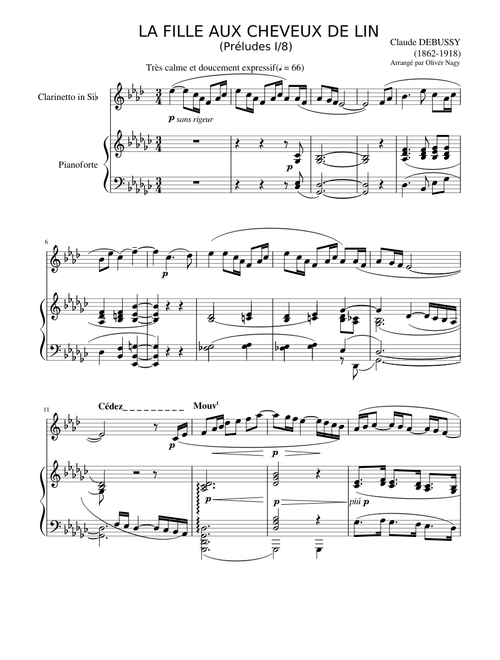 La fille aux cheveux de lin - Debussy