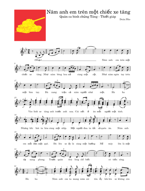 Năm anh em trên một chiếc xe tăng