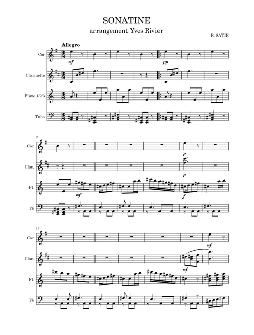 Sonatine bureaucratique – Erik Satie