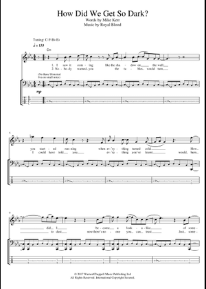 How Did We Get So Dark - Royal Blood Sheet Music for Piano, Bass