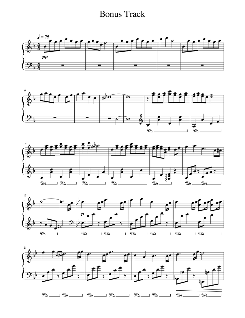 The Lost Child Sheet Music for Piano (Solo) Easy | MuseScore.com
