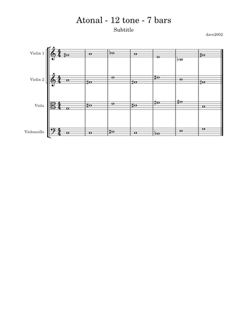 Atonal - 12 tone - 7 bars