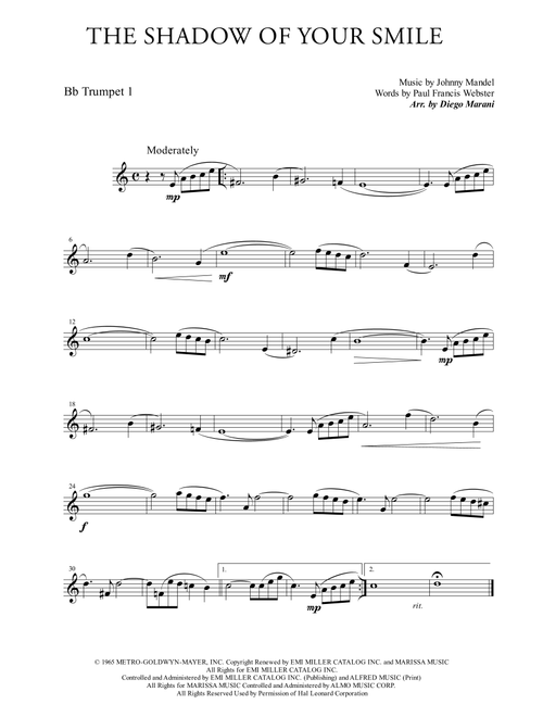 The Shadow Of Your Smile (Arr. Diego Marani) - Johnny Mandel (Brass Ensemble)