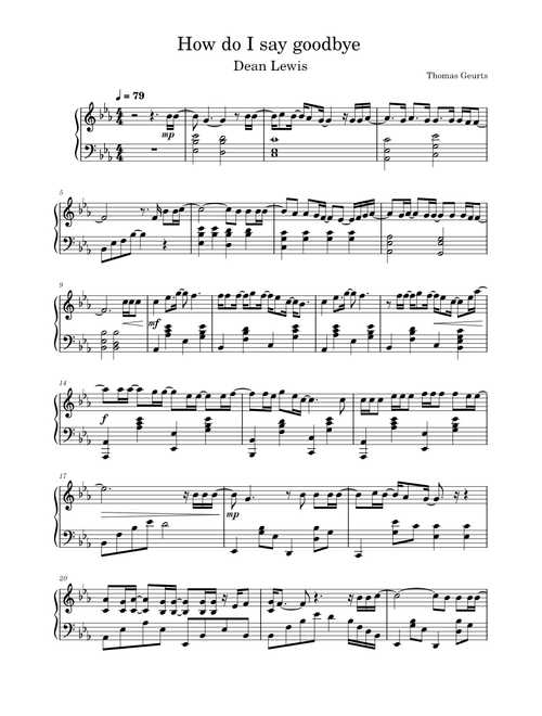 How Do I Say Goodbye – Dean Lewis